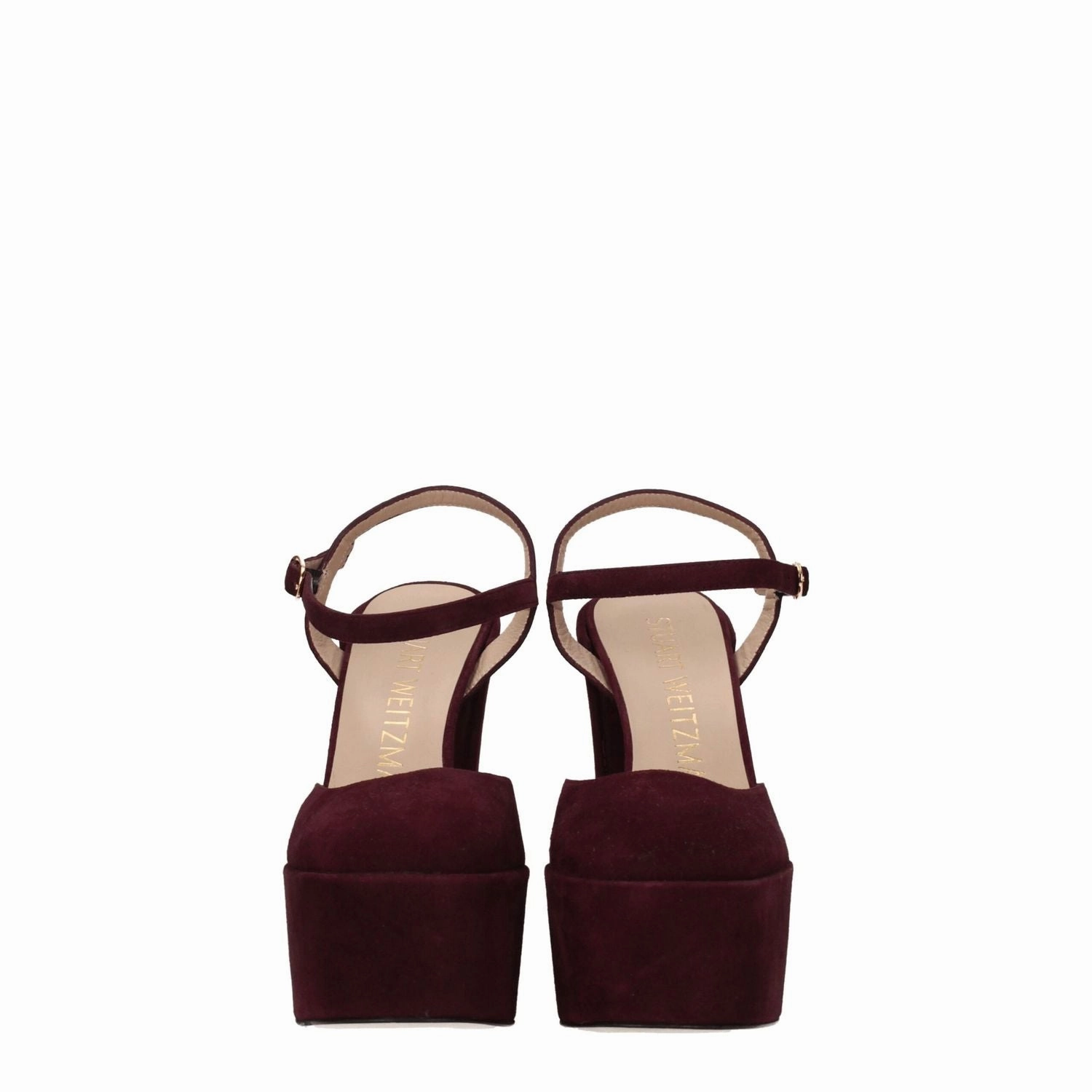 Sandals Cute Stuart Weitzman Red Leather Platform Sandals