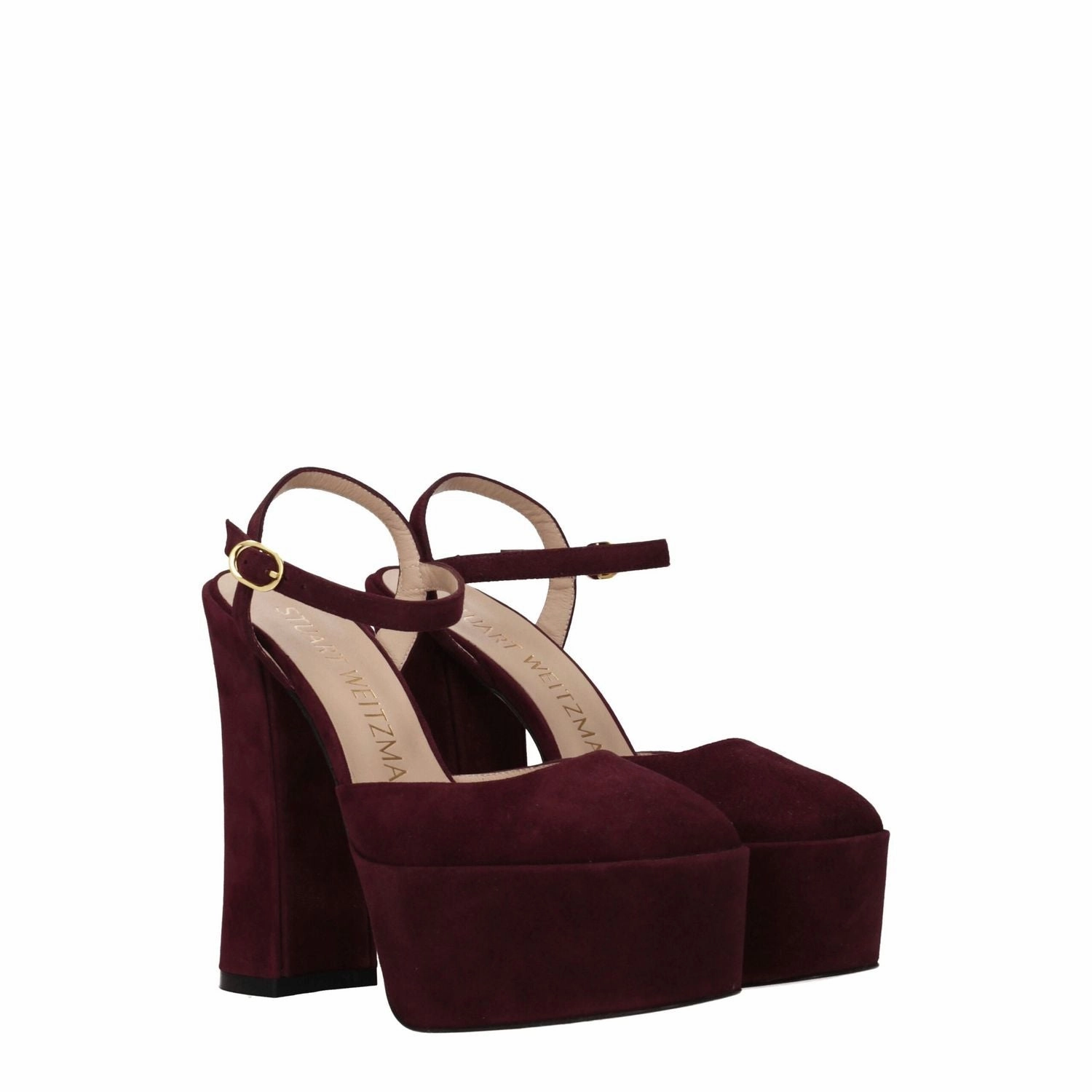 Stuart Weitzman Red Leather Platform Sandals Sandals South Coast Address