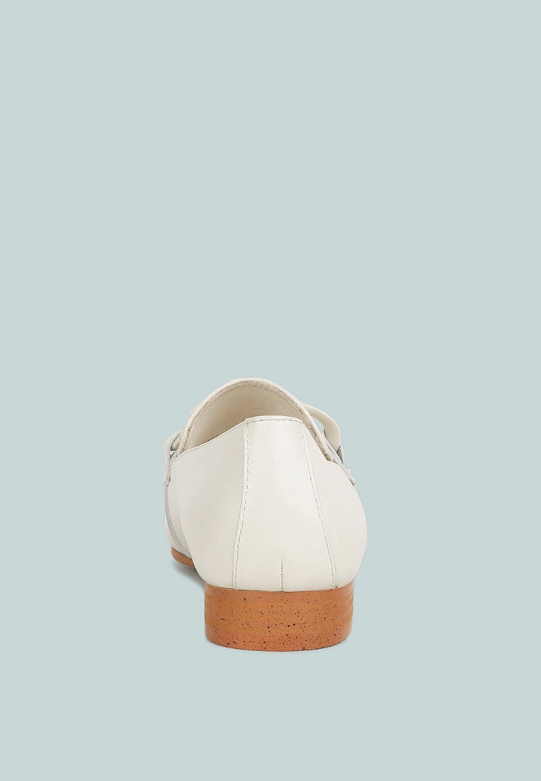 Loafers Bread MERVA Chunky Chain Leather Loafers in off White