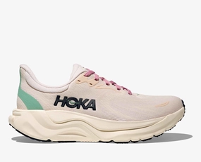 Narrow Foot Running Shoes Women's HOKA Arahi 8 Running Shoe in Rose Cream | Alabaster